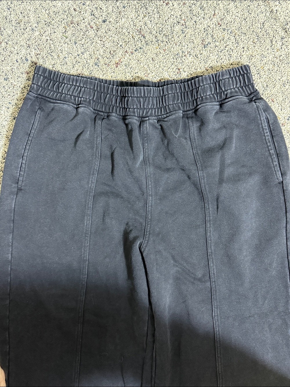 Halara Black Washed Elastic Waist Jogger Pants Sweatpants Sz L NWOT - Picture 2 of 7